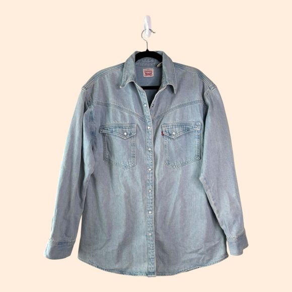 Levi's Light Blue Button Down Shirt - Picture 1 of 8